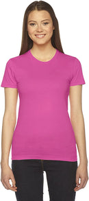 2102W American Apparel Ladies Fine Jersey Short-Sleeve T-Shirt New