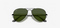 RAY-BAN RB3689 914831 58-14 AVIATOR METAL II BLACK FRAME GREEN LENSES 55MM - Like New