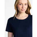 TIME AND TRU WOMEN'S COTTON CREWNECK TEE SHORT SLEEVES - SIZE: S - DARK NAVY - Like New