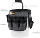 TOUGHBUILT BUCKET ORGANIZER TOOL BUCKET TOOL ORGANIZER 60 Pockets - Gray - Like New