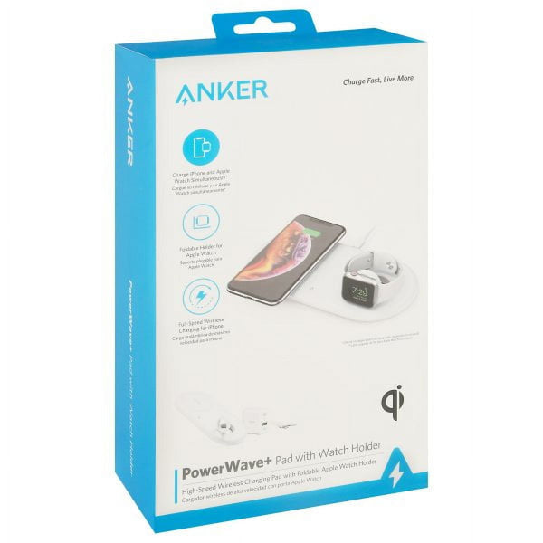 ANKER POWERWAVE + CHARGING PAD WITH WATCH CHARGER ADDED ON - - Scratch & Dent