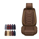 OASIS AUTO Car Seat Covers Premium Waterproof Faux Leather OS-004 Brown - Like New