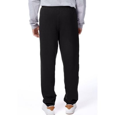 HANES ECOSMART MEN'S FLEECE SWEATPANTS, 32" - SIZE: XL - BLACK - Like New
