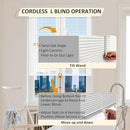 AIRLAJYID Cordless Vinyl Mini L Blinds 23" W x 64" H 1" Slat White Horizontal - Brand New
