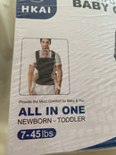 HKAI MULTIFUNCTIONAL BABY CARRIER - GRAY/BLACK/WHITE - Like New