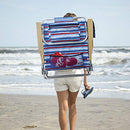 Tommy Bahama 2-Pack 5-Position Classic Lay Flat Backpack Beach Chair with Cooler - Like New