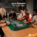 GAMBLUXE 47"X23" / 70"X35" Professional Poker Mat - Smooth Water Repellent Green - Brand New