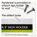 NuDell Clear Plastic Sign Holder Wall Mount 11 X 8.5 38008Z - CLEAR - Brand New