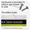 NuDell Clear Plastic Sign Holder Wall Mount 11 X 8.5 38008Z - CLEAR - Brand New