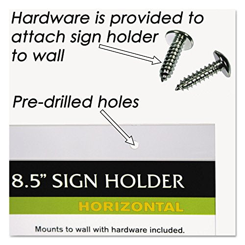 NuDell Clear Plastic Sign Holder Wall Mount 11 X 8.5 38008Z - CLEAR - Brand New
