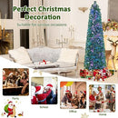 Goplus 6ft Fiber Optic Pencil Christmas Tree Pre-Lit Colorful Lights B0CB837HLQ - Like New