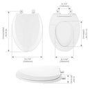 WSSROGY Elongated Toilet Seat, Slow Close Toilet Seat with Cover, Easy Install - Brand New