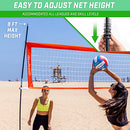 GOSPORTS FREESTANDING VOLLEYBALL TRAINING NET - 20 FT - BLACK/RED - Like New