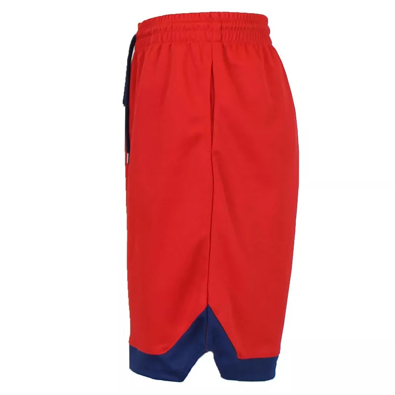 JUMP START MEN'S MESH QUICK DRY ATHLETIC PERFORMANCE SHORTS,SIZE: 2XL - RED/NAVY - Brand New