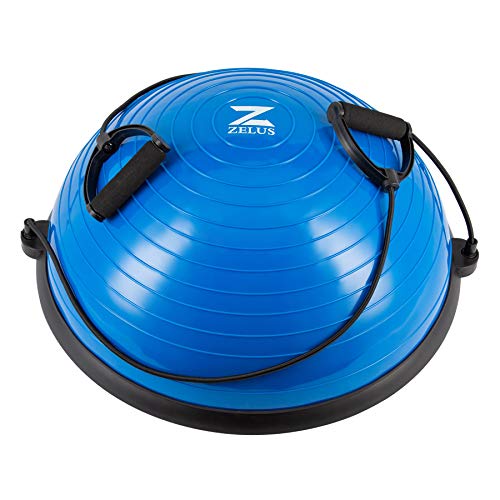 ZELUS BALANCE BALL TRAINER WITH RESISTANCE BANDS AND FOOT PUMP - Scratch & Dent