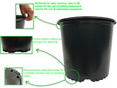 Viagrow VHPP400-24 VHPP Nursery Pots, 3 Gallon Plus, Black - Brand New