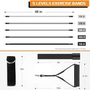 VEICK RESISTANCE BANDS, EXERCISE BANDS, WORKOUT BANDS, HANDLE, VK-RBG150 - GRAY - Like New