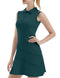 FKEEP WOMEN'S TENNIS GOLF DRESSES ZIPPER V-NECK SPORT SIZE: L - AQUA GREEN - Brand New