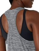 AMAZON ESSENTIALS WOMEN XS BLACK/DARK GRAY SPACE DYE (Set of 2) Tank Top - Brand New