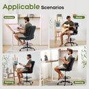 AMSEATEC DRAFTING CHAIR TALL OFFICE FOOTREST FOR STANDING DESK - BLACK - Like New