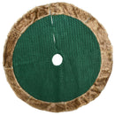 NATIONAL TREE COMPANY CHRISTMAS TREE SKIRT, FAUX FUR, RURAL QUILTED 48" - GREEN - Brand New