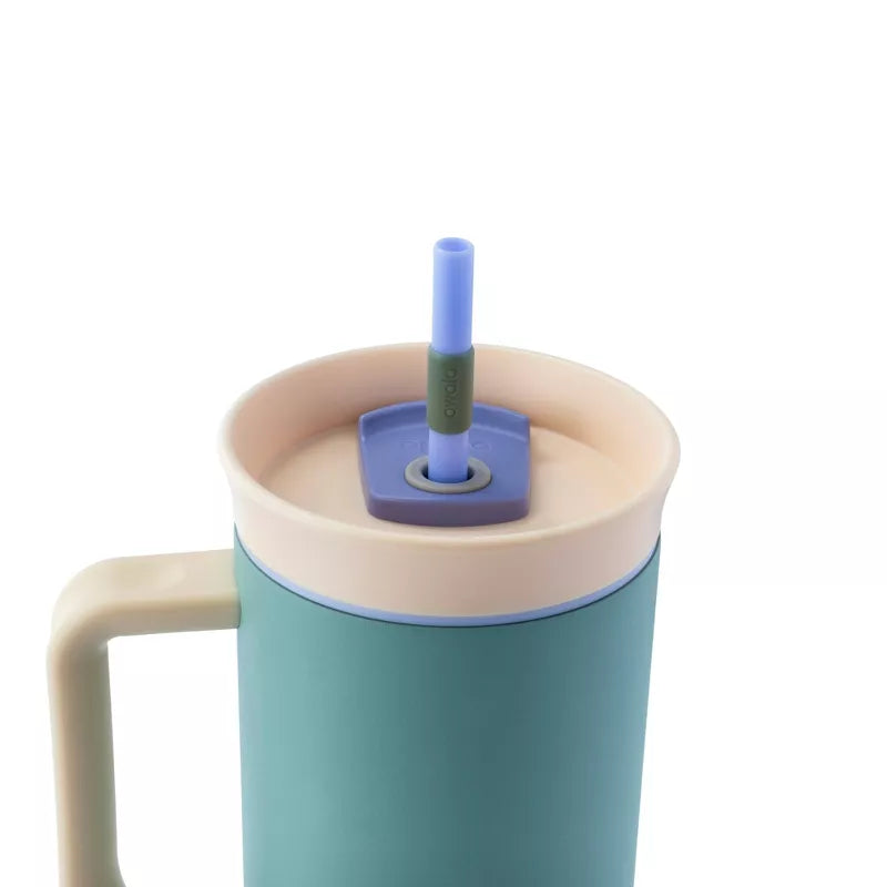 OWALA 40OZ STAINLESS STEEL STRAW TUMBLER - SAGE GREEN - Like New