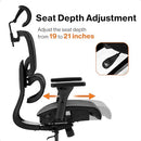 WELLNEWLIFE Prestige Ergonomic Office Chair Adjustable Lumbar Support - Black - Like New