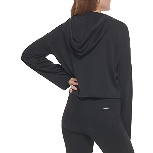 CJ2R0110 CALVIN KLEIN JEANS WOMEN'S HOODED BELL-SLEEVE TOP SIZE: WOMEN L - Brand New