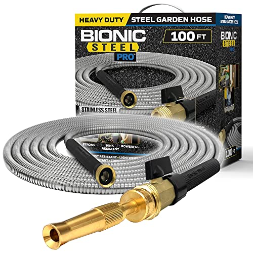 BIONIC STEEL PRO METAL GARDEN HOSE 100 FT 304 STAINLESS STEEL- - Scratch & Dent