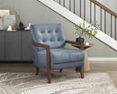 Lexicon Crafton Leather Accent Chair in Blue - 1010BUE-1 - Like New