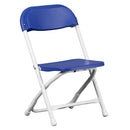 Flash Furniture Kids Blue Plastic Folding Chair - Scratch & Dent