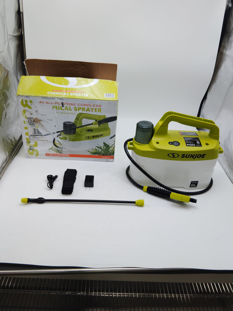 Sun Joe SJ-APS-1G 4-Volt Rechargeable Cordless Chemical Sprayer 1-Gallon - Green Like New