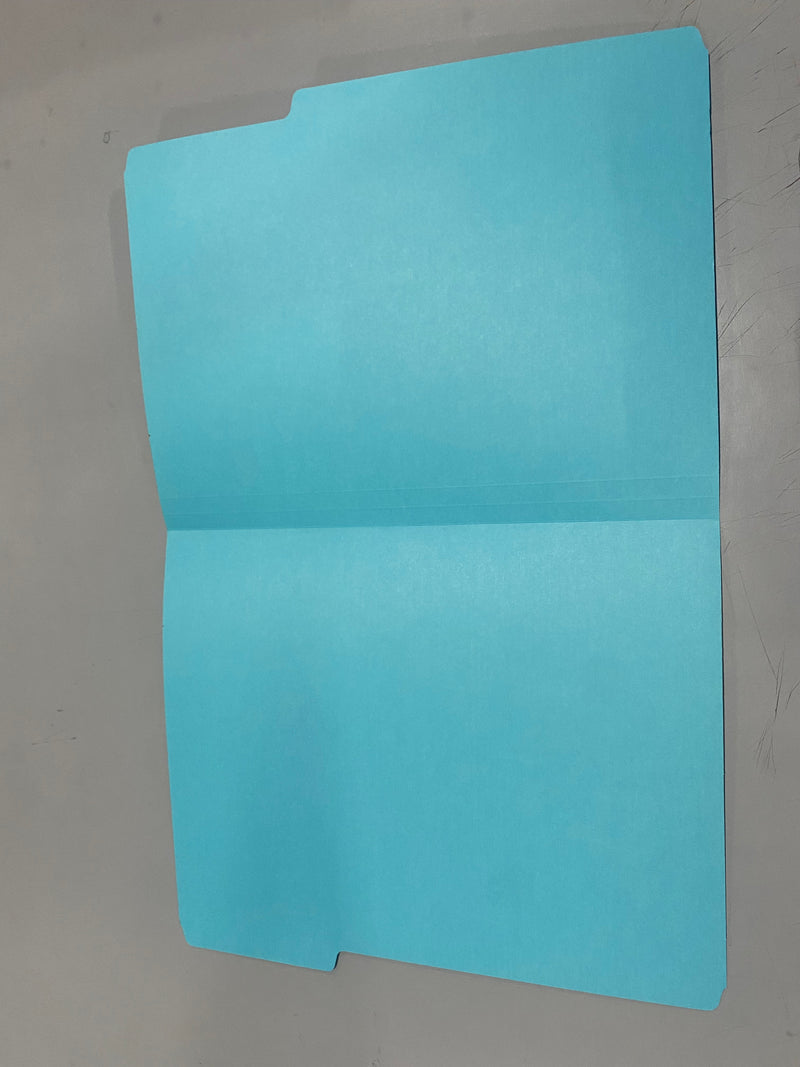 OFFICE DEPOT 2-TONE FILE FOLDERS, 1/3 CUT, LETTER SIZE, PACK OF 24 - TEAL - Like New