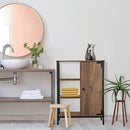 LANDIA HOME BATHROOM STORAGE CABINET INDUSTRIAL THEMED CVA6114U - RUSTIC - Like New