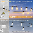 Brightever 50FT Outdoor String Lights Waterproof, 2700K Bright LED Patio Lights - Like New