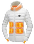 ORRNIKKO WOMENS HEATED JACKET WITH BATTERY PACK ELECTRIC HEATED COAT - M - WHITE - Like New