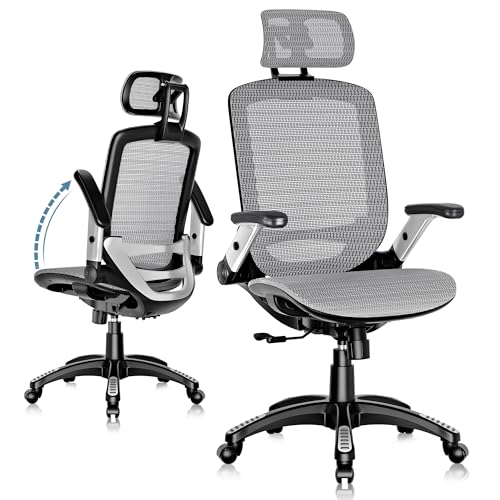 The Gabryllly Ergonomic Office Chair High Back Home Desk Chair - Grey - Like New