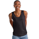 CA00153 Hanes Originals women's sleeveless shirt, solid, black, size S - Like New