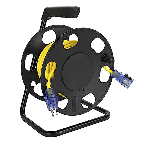 CLEAR POWER 50FT 14/3 SJTW YELLOW OUTDOOR EXTENSION CORD DCCO-9005-DC - YELLOW - Like New