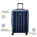 DELSEY PARIS HELIUM AERO HARDSIDE LUGGAGE SPINNER WHEELS TITANIUM 25" CHECKED - Like New