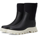 HUNTER WOMEN'S URBAN EXPLORER NEOPRENE SHORT BOOTS - SIZE: WOMEN 7 - BLACK WHITE - Like New