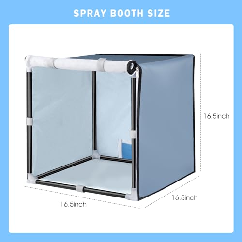 SIEBWIN Airbrush Booth Siebwin 16.5 * 16.5 * 16.5 inch Portable Hobby - Like New