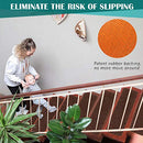 Matahum Stair Treads Non-Slip Carpet Indoor Wood Stairs Set of 13 - Brown - Brand New