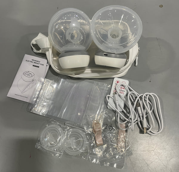 TOTMIZBY WEARABLE ELECTRIC BREAST PUMP A2B - WHITE/GRAY - Like New