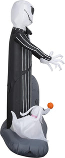 Gemmy 227161 Jack Skellington Inflatable - Black White Orange - Like New