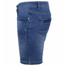 GALAXY BY HARVIC BLU ROCK DEMIN MEN’S JEAN SHORTS - SIZE: MEN 34 - MEDIUM BLUE - Brand New