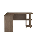 AMERIWOOD HOME DAKOTA L-DESK WITH BOOKSHELVES 9354333COM - RUSTIC OAK - Like New