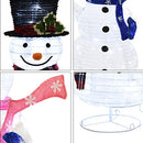 Pre Lit Christmas Snowman Family, Set of 3 Snowman with Lights B08K4C3YTQ - Brand New