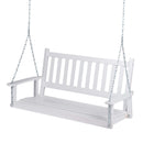 SHINE MAINE 54" OUTDOOR WOOD PORCH SWING CHAINS HANGING BENCH 4.5 FT 4216-1WT - Like New