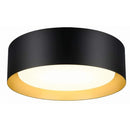 BRIGHTHOME 1-PACK FLUSH MOUNT CEILING LIGHTS - 13 INCH - BLACK/GOLD - Like New